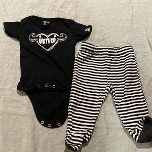 Baby onesie and footie pants set